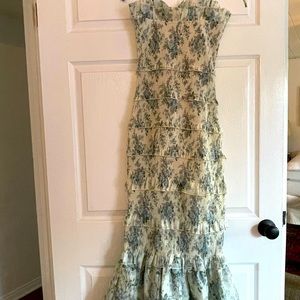 NWT. Never worn size 6 V. Chapman Geranium dress in blue Bouquet